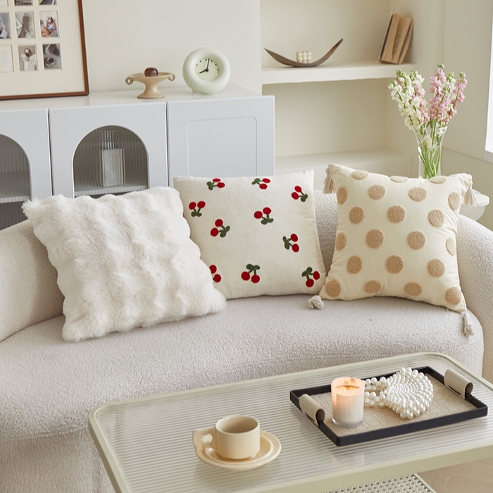 91家纺网 家纺一手货源 找家纺 乐坊 2025新款棉麻花式抱枕 组合图仅供展示