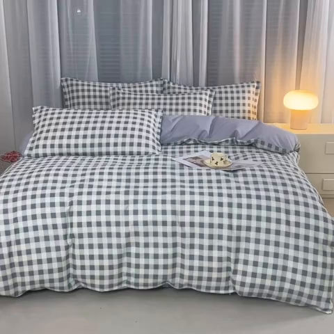 91家纺网 家纺一手货源 找家纺 （总）睡美美家纺 2025新款ins风舒适全棉印花床单床笠款四件套