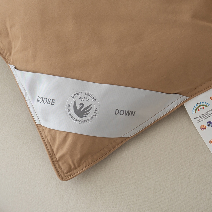 91家纺网 家纺一手货源 找家纺 静若居羽绒被壳 2025新款全棉防雨布自充绒羽绒被套自充羽绒被壳送管子 咖色