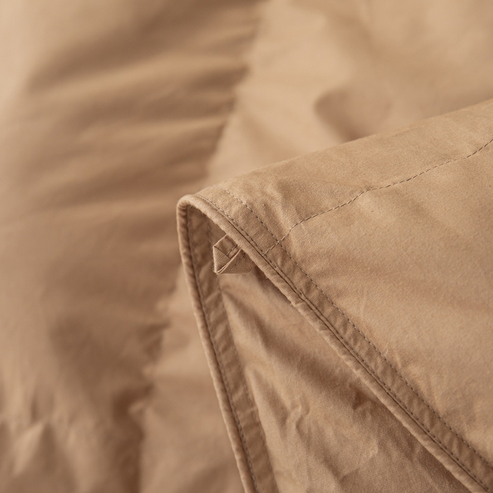 91家纺网 家纺一手货源 找家纺 静若居羽绒被壳 2025新款全棉防雨布自充绒羽绒被套自充羽绒被壳送管子 咖色