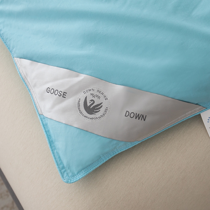 91家纺网 家纺一手货源 找家纺 静若居羽绒被壳 2025新款全棉防雨布自充绒羽绒被套自充羽绒被壳送管子 蓝色