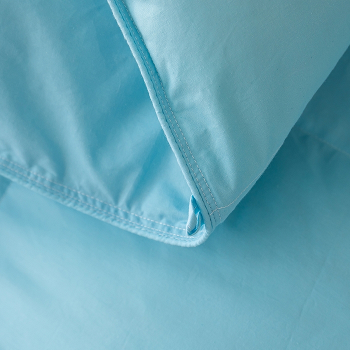 91家纺网 家纺一手货源 找家纺 御眠纺羽绒被壳 2025新款全棉防雨布自充绒羽绒被套自充羽绒被壳送管子 蓝色