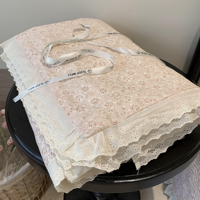 91家纺网 家纺一手货源 找家纺 （总）奈萝家纺 2025春夏新款全棉纯棉蕾丝花边款夏被夏凉被空调被