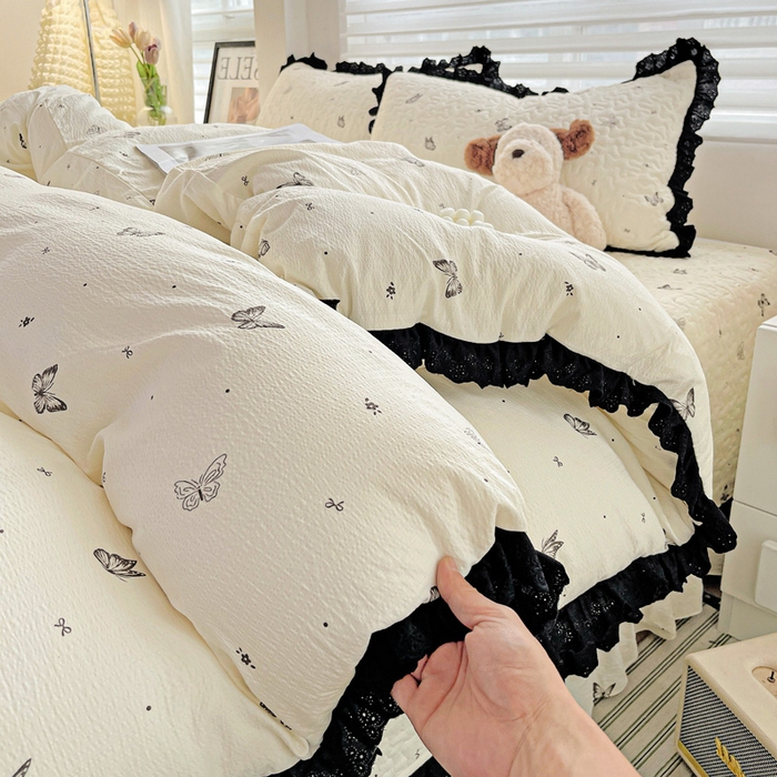 91家纺网 家纺一手货源 找家纺 （总）仟网汇 2025新款赫本风床盖四件套