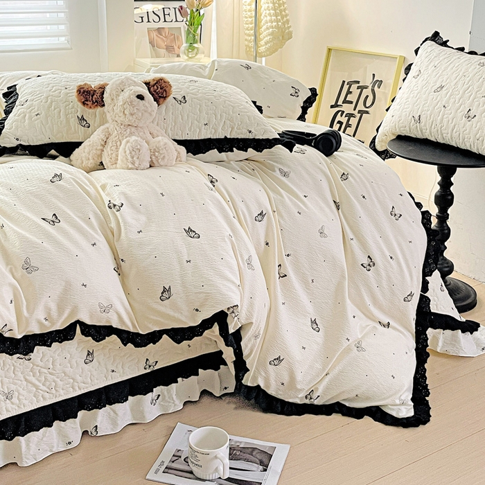 91家纺网 家纺一手货源 找家纺 （总）仟网汇 2025新款赫本风床盖四件套