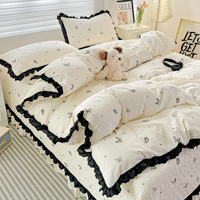 91家纺网 家纺一手货源 找家纺 （总）仟网汇 2025新款赫本风床盖四件套