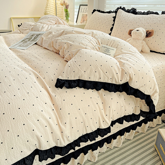 91家纺网 家纺一手货源 找家纺 仟网汇 2025新款赫本风床盖四件套 初恋