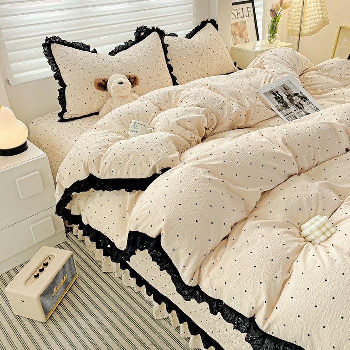 91家纺网 家纺一手货源 找家纺 仟网汇 2025新款赫本风床盖四件套 初恋