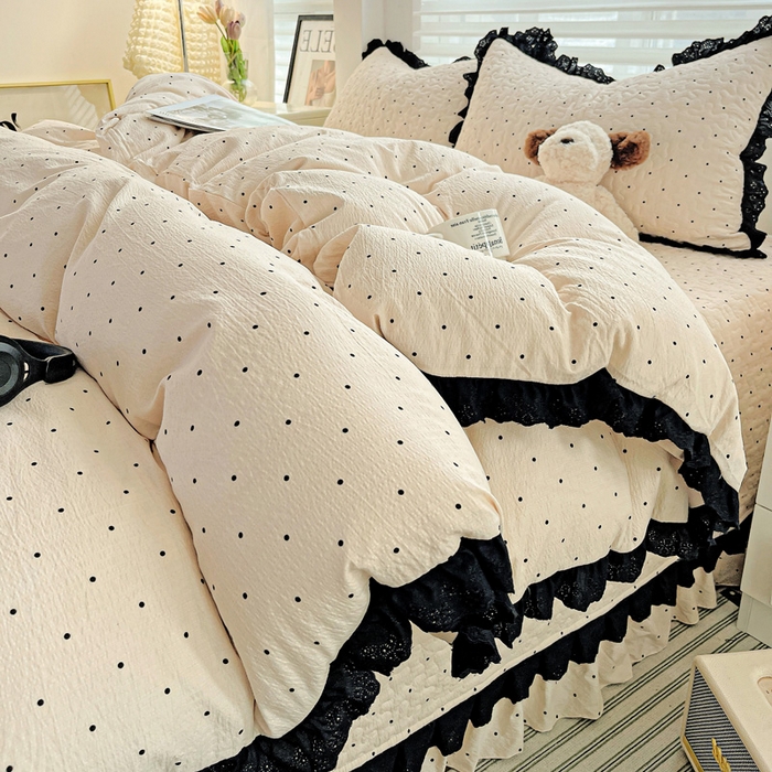 91家纺网 家纺一手货源 找家纺 仟网汇 2025新款赫本风床盖四件套 初恋