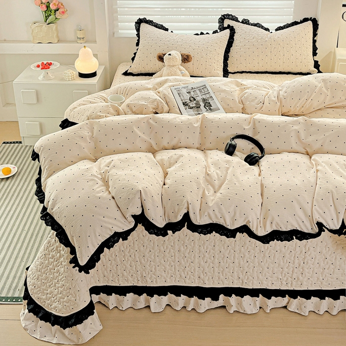 91家纺网 家纺一手货源 找家纺 仟网汇 2025新款赫本风床盖四件套 初恋