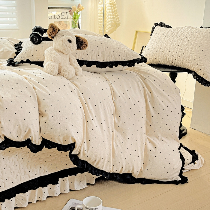 91家纺网 家纺一手货源 找家纺 仟网汇 2025新款赫本风床盖四件套 初恋