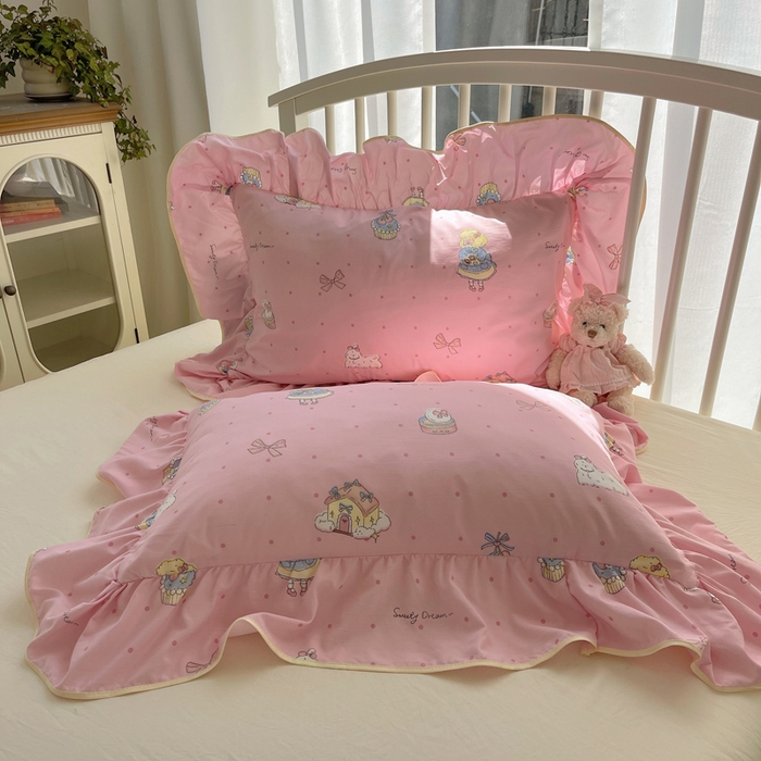 91家纺网 家纺一手货源 找家纺 顾里家纺 2025春夏新款韩系云朵棉夏被夏凉被空调被四件套 露思粉