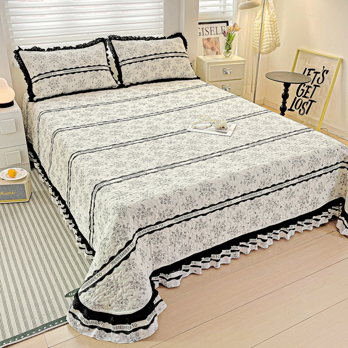 91家纺网 家纺一手货源 找家纺 仟网汇 2025新款赫本风床盖四件套 赫本娜