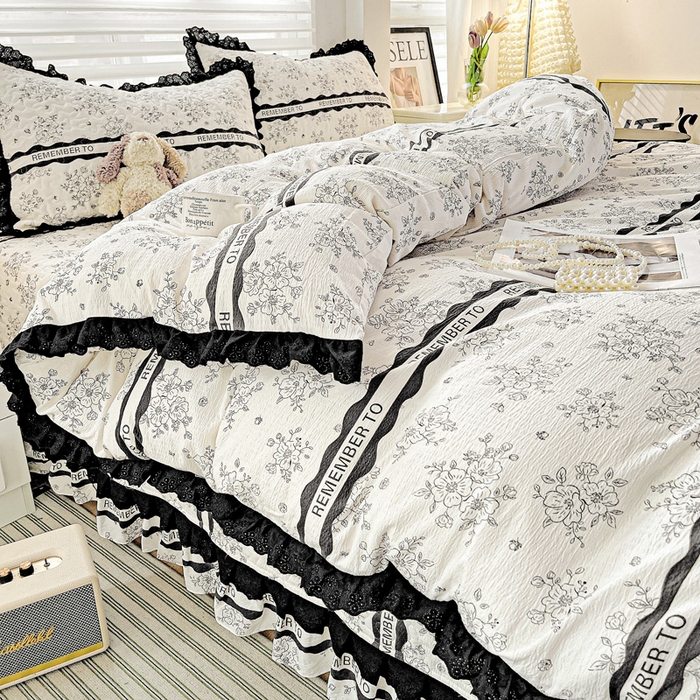 91家纺网 家纺一手货源 找家纺 仟网汇 2025新款赫本风床盖四件套 赫本娜