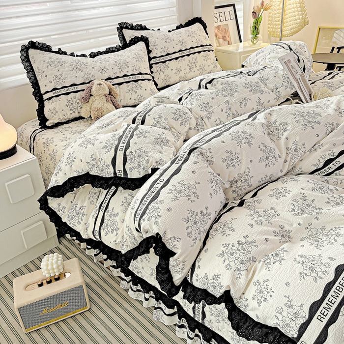 91家纺网 家纺一手货源 找家纺 仟网汇 2025新款赫本风床盖四件套 赫本娜