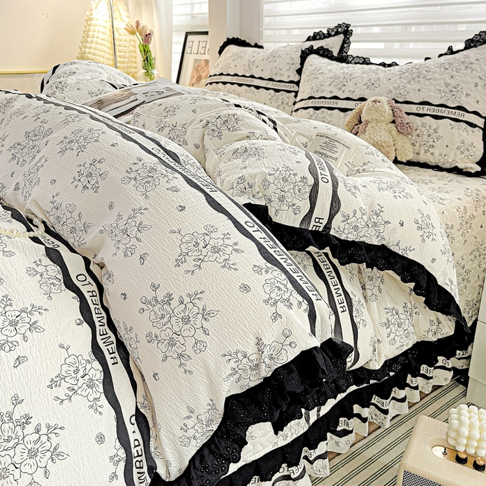 91家纺网 家纺一手货源 找家纺 仟网汇 2025新款赫本风床盖四件套 赫本娜