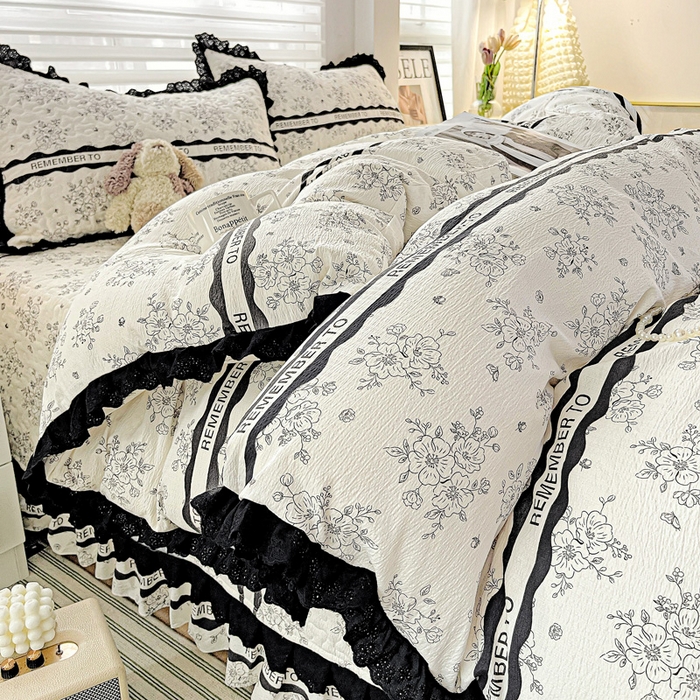 91家纺网 家纺一手货源 找家纺 仟网汇 2025新款赫本风床盖四件套 赫本娜