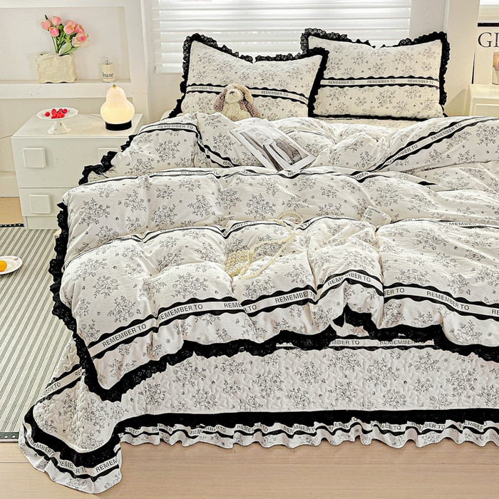 91家纺网 家纺一手货源 找家纺 仟网汇 2025新款赫本风床盖四件套 赫本娜