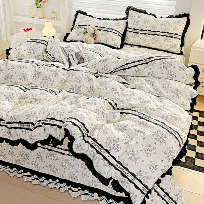 91家纺网 家纺一手货源 找家纺 仟网汇 2025新款赫本风床盖四件套 赫本娜