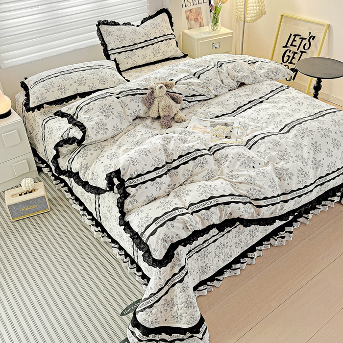 91家纺网 家纺一手货源 找家纺 仟网汇 2025新款赫本风床盖四件套 赫本娜