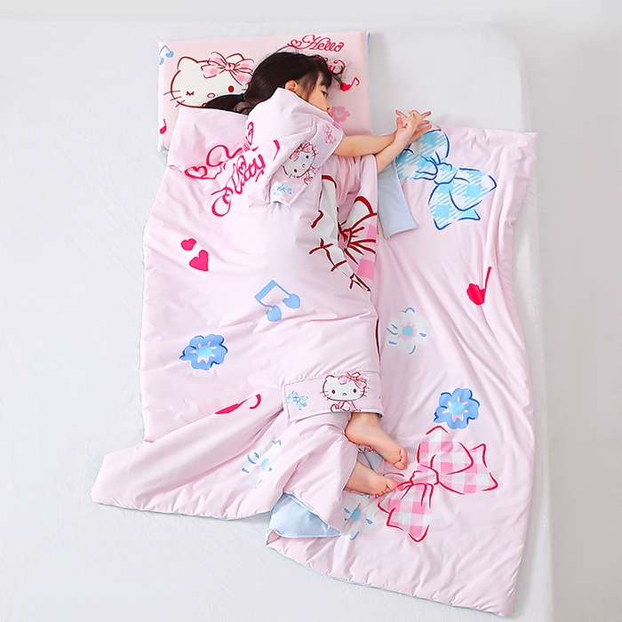 91家纺网 家纺一手货源 找家纺 八零年代 2025新款三丽鸥正版授权小凉皮蚕丝防踢被儿童空调房护肚夏被夏凉被凉感丝儿童被 小凉皮蚕丝防踢被 KT甜心