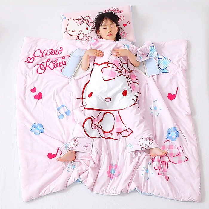 91家纺网 家纺一手货源 找家纺 八零年代 2025新款三丽鸥正版授权小凉皮蚕丝防踢被儿童空调房护肚夏被夏凉被凉感丝儿童被 小凉皮蚕丝防踢被 KT甜心