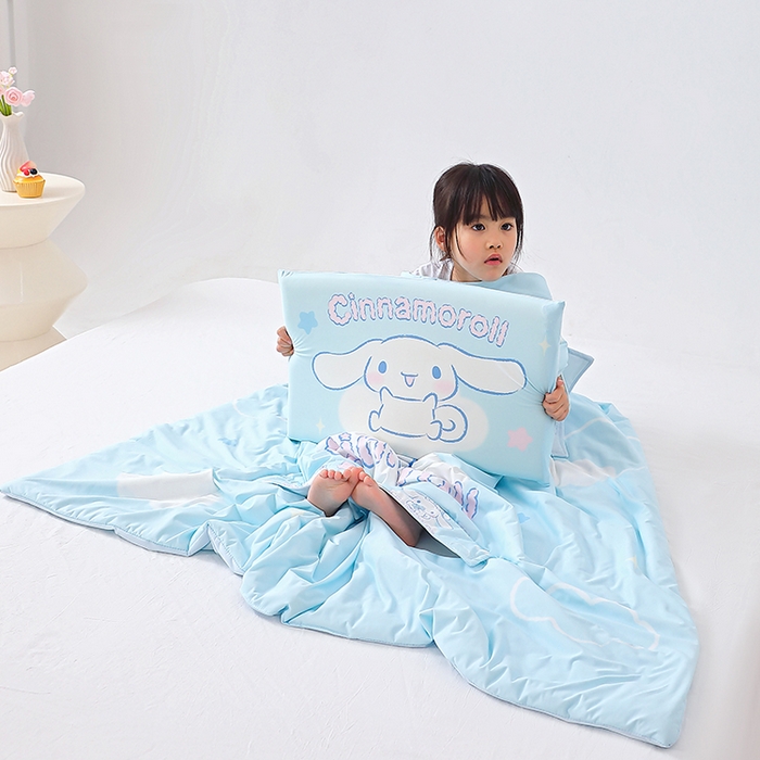 91家纺网 家纺一手货源 找家纺 八零年代 2025新款三丽鸥正版授权小凉皮蚕丝防踢被儿童空调房护肚夏被夏凉被凉感丝儿童被 小凉皮蚕丝防踢被 大耳狗