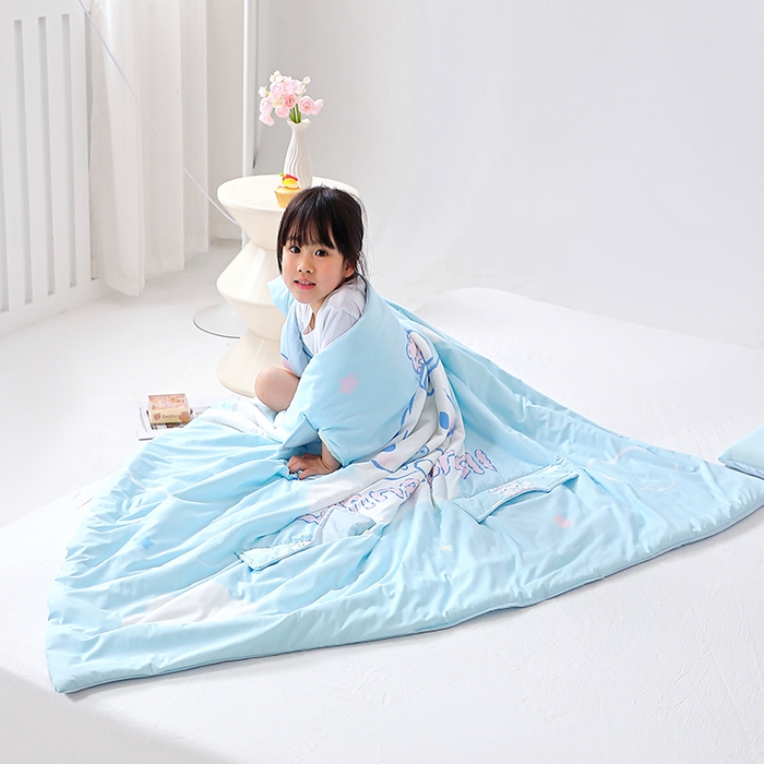 91家纺网 家纺一手货源 找家纺 八零年代 2025新款三丽鸥正版授权小凉皮蚕丝防踢被儿童空调房护肚夏被夏凉被凉感丝儿童被 小凉皮蚕丝防踢被 大耳狗