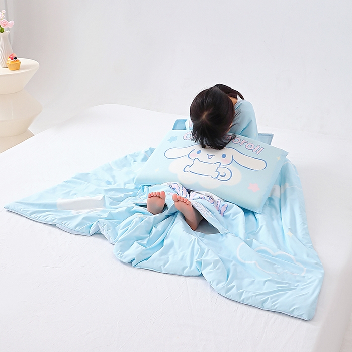 91家纺网 家纺一手货源 找家纺 八零年代 2025新款三丽鸥正版授权小凉皮蚕丝防踢被儿童空调房护肚夏被夏凉被凉感丝儿童被 小凉皮蚕丝防踢被 大耳狗