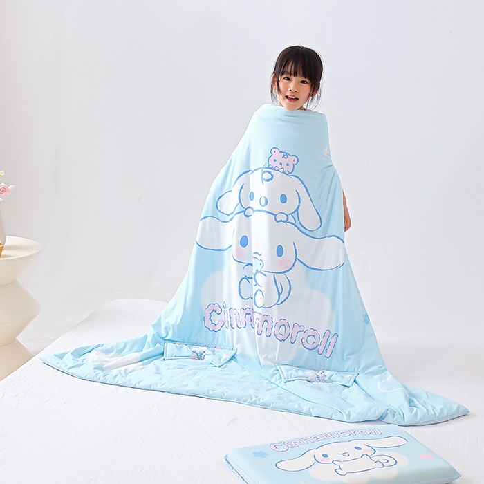 91家纺网 家纺一手货源 找家纺 八零年代 2025新款三丽鸥正版授权小凉皮蚕丝防踢被儿童空调房护肚夏被夏凉被凉感丝儿童被 小凉皮蚕丝防踢被 大耳狗