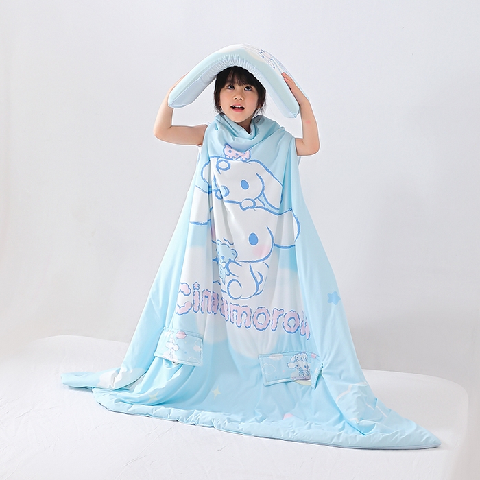 91家纺网 家纺一手货源 找家纺 八零年代 2025新款三丽鸥正版授权小凉皮蚕丝防踢被儿童空调房护肚夏被夏凉被凉感丝儿童被 小凉皮蚕丝防踢被 大耳狗