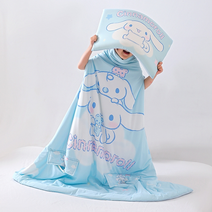 91家纺网 家纺一手货源 找家纺 八零年代 2025新款三丽鸥正版授权小凉皮蚕丝防踢被儿童空调房护肚夏被夏凉被凉感丝儿童被 小凉皮蚕丝防踢被 大耳狗