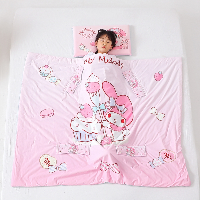 91家纺网 家纺一手货源 找家纺 八零年代 2025新款三丽鸥正版授权小凉皮蚕丝防踢被儿童空调房护肚夏被夏凉被凉感丝儿童被 小凉皮蚕丝防踢被 美乐蒂