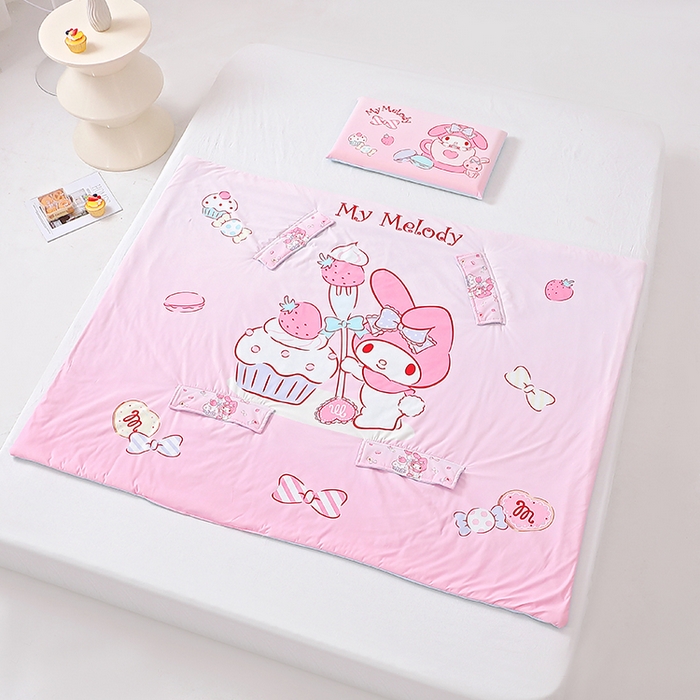 91家纺网 家纺一手货源 找家纺 八零年代 2025新款三丽鸥正版授权小凉皮蚕丝防踢被儿童空调房护肚夏被夏凉被凉感丝儿童被 小凉皮蚕丝防踢被 美乐蒂