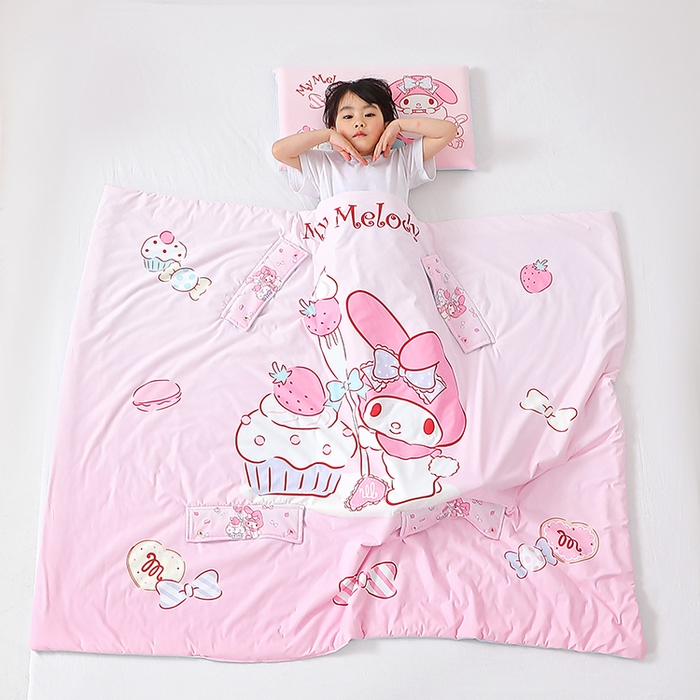 91家纺网 家纺一手货源 找家纺 八零年代 2025新款三丽鸥正版授权小凉皮蚕丝防踢被儿童空调房护肚夏被夏凉被凉感丝儿童被 小凉皮蚕丝防踢被 美乐蒂