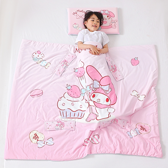 91家纺网 家纺一手货源 找家纺 八零年代 2025新款三丽鸥正版授权小凉皮蚕丝防踢被儿童空调房护肚夏被夏凉被凉感丝儿童被 小凉皮蚕丝防踢被 美乐蒂