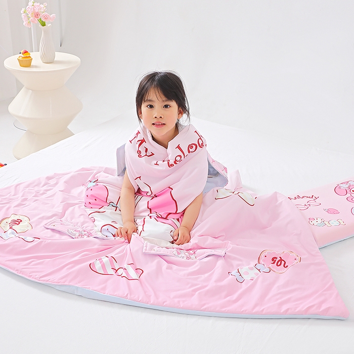 91家纺网 家纺一手货源 找家纺 八零年代 2025新款三丽鸥正版授权小凉皮蚕丝防踢被儿童空调房护肚夏被夏凉被凉感丝儿童被 小凉皮蚕丝防踢被 美乐蒂