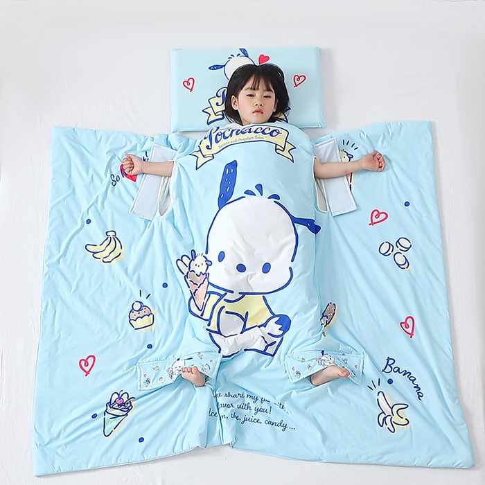 91家纺网 家纺一手货源 找家纺 八零年代 2025新款三丽鸥正版授权小凉皮蚕丝防踢被儿童空调房护肚夏被夏凉被凉感丝儿童被 小凉皮蚕丝防踢被 帕恰狗