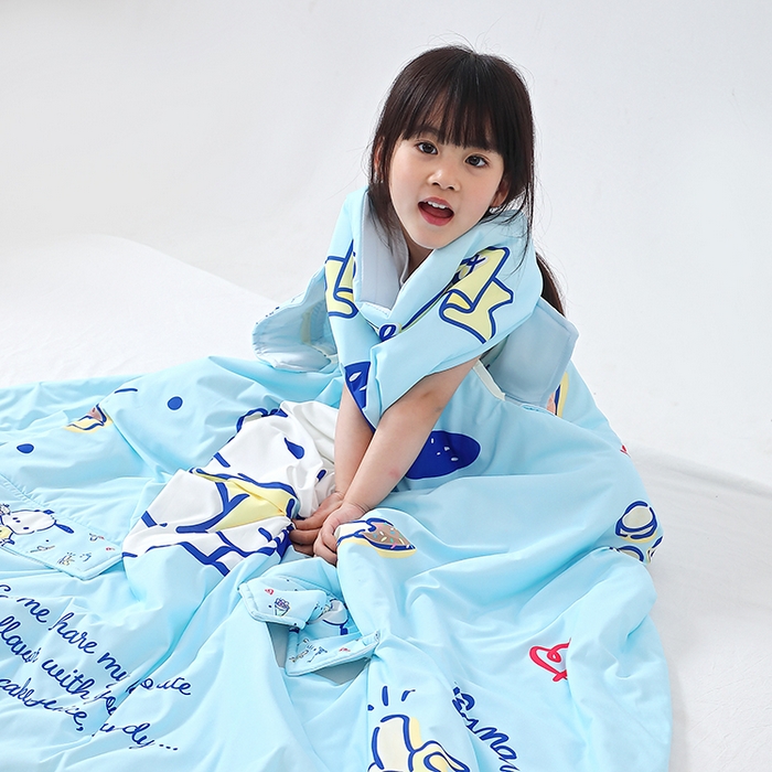 91家纺网 家纺一手货源 找家纺 八零年代 2025新款三丽鸥正版授权小凉皮蚕丝防踢被儿童空调房护肚夏被夏凉被凉感丝儿童被 小凉皮蚕丝防踢被 帕恰狗