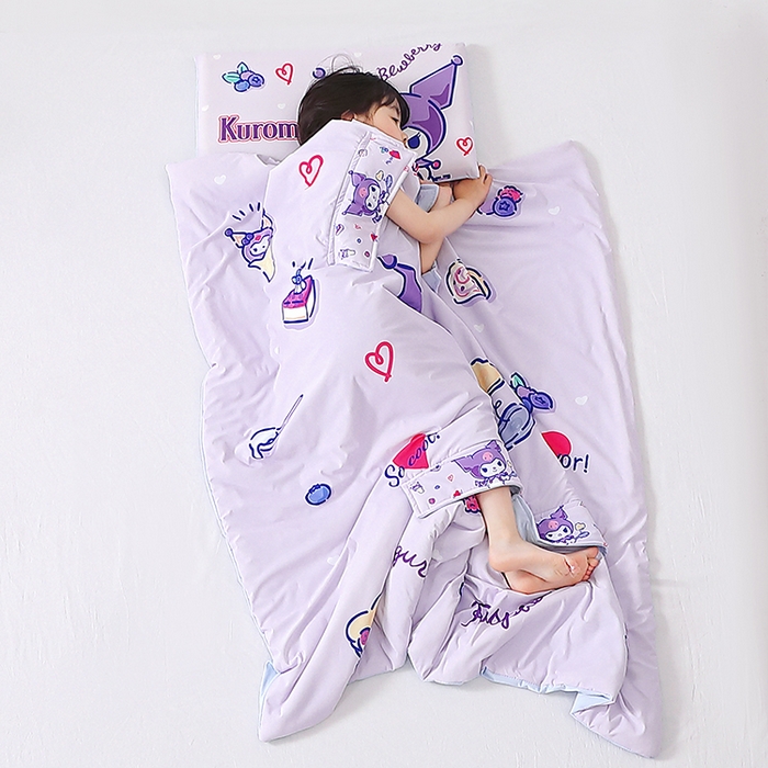 91家纺网 家纺一手货源 找家纺 八零年代 2025新款三丽鸥正版授权小凉皮蚕丝防踢被儿童空调房护肚夏被夏凉被凉感丝儿童被 小凉皮蚕丝防踢被 甜甜库洛米