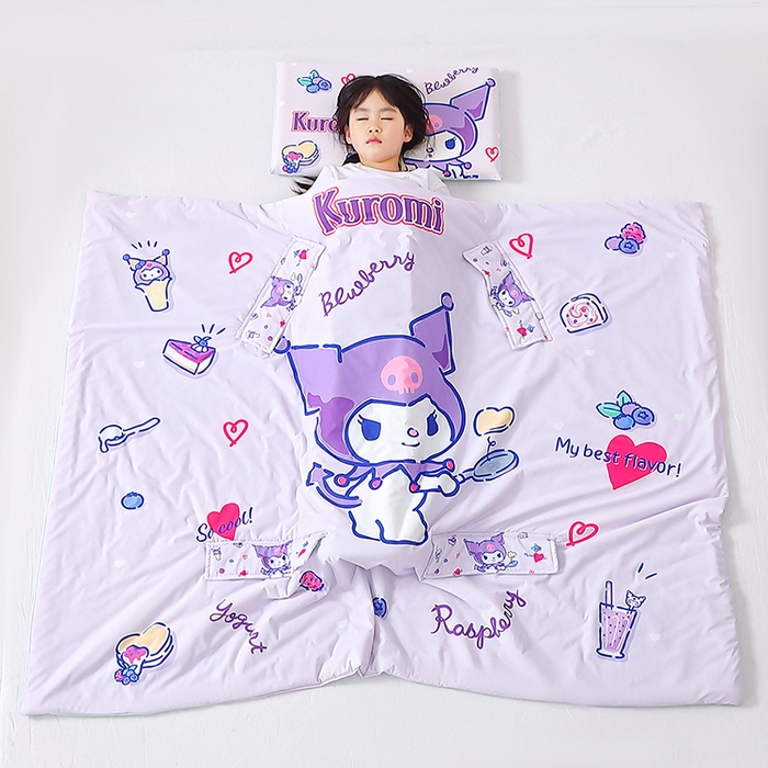 91家纺网 家纺一手货源 找家纺 八零年代 2025新款三丽鸥正版授权小凉皮蚕丝防踢被儿童空调房护肚夏被夏凉被凉感丝儿童被 小凉皮蚕丝防踢被 甜甜库洛米