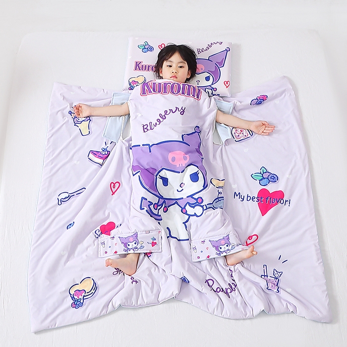 91家纺网 家纺一手货源 找家纺 八零年代 2025新款三丽鸥正版授权小凉皮蚕丝防踢被儿童空调房护肚夏被夏凉被凉感丝儿童被 小凉皮蚕丝防踢被 甜甜库洛米