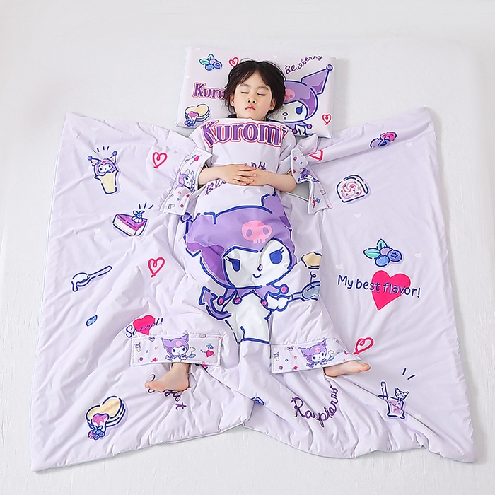 91家纺网 家纺一手货源 找家纺 八零年代 2025新款三丽鸥正版授权小凉皮蚕丝防踢被儿童空调房护肚夏被夏凉被凉感丝儿童被 小凉皮蚕丝防踢被 甜甜库洛米