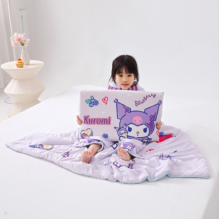 91家纺网 家纺一手货源 找家纺 八零年代 2025新款三丽鸥正版授权小凉皮蚕丝防踢被儿童空调房护肚夏被夏凉被凉感丝儿童被 小凉皮蚕丝防踢被 甜甜库洛米