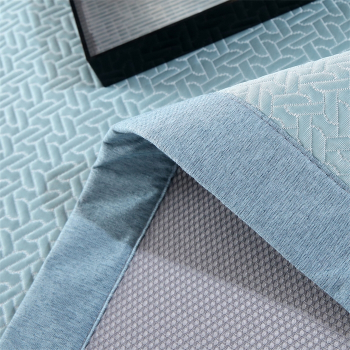 91家纺网 家纺一手货源 找家纺 （总）青雅席业 2025新款3D凉感豆豆爱心刺绣凉席