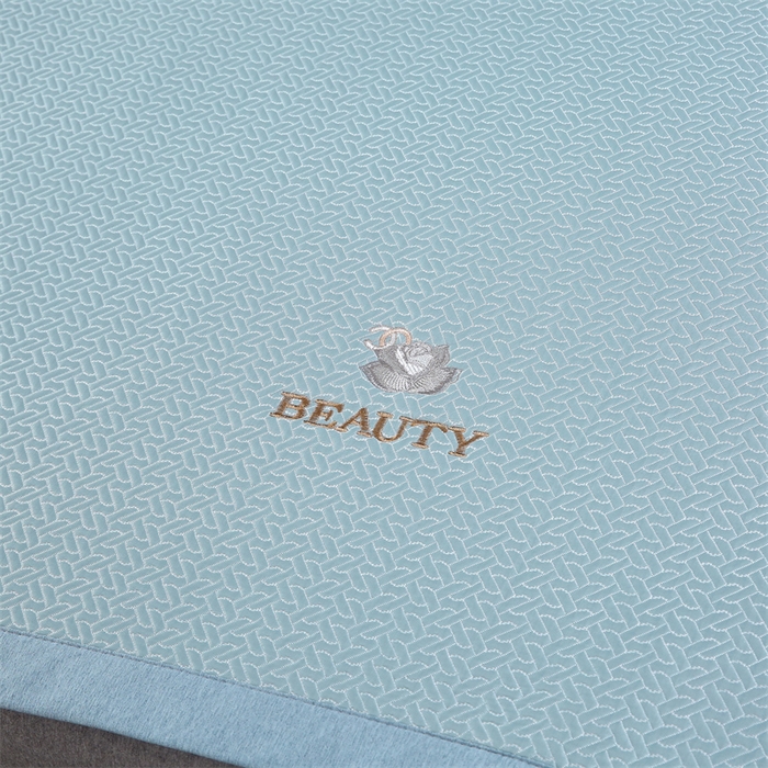 91家纺网 家纺一手货源 找家纺 （总）青雅席业 2025新款3D凉感豆豆爱心刺绣凉席