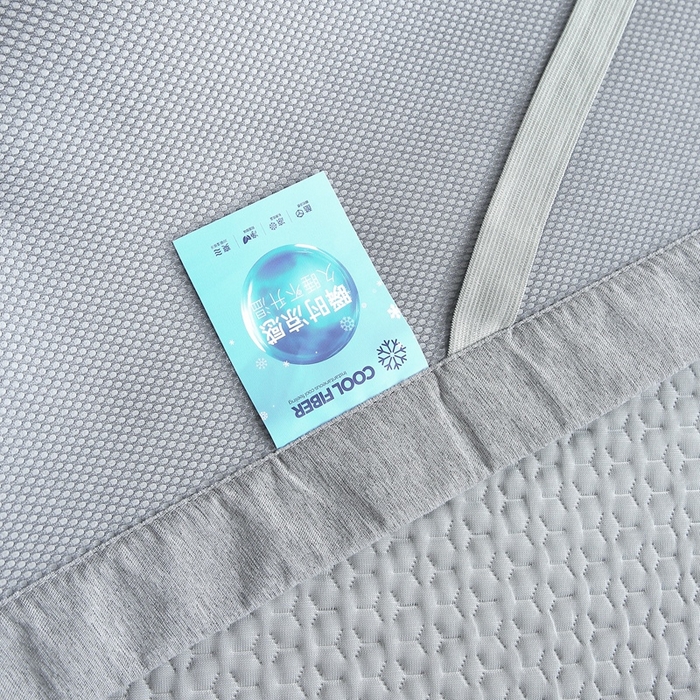 91家纺网 家纺一手货源 找家纺 青雅席业 2025新款3D凉感豆豆爱心刺绣凉席 爱心刺绣-灰