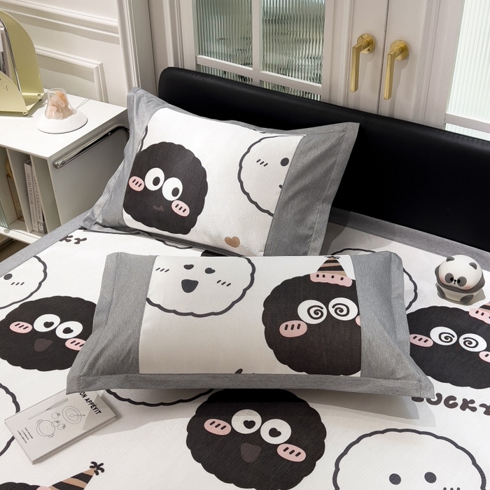 91家纺网 家纺一手货源 找家纺 水云缦 2025新款600D冰藤凉席冰丝席铺床款 铺床款-表情包