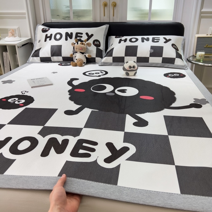 水云缦 2025新款600D冰藤凉席冰丝席铺床款 铺床款-快乐煤球