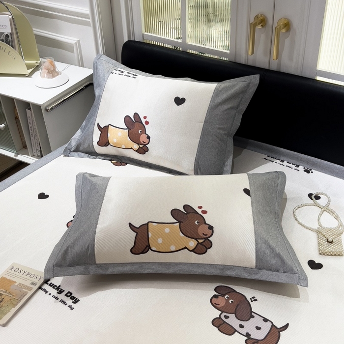 91家纺网 家纺一手货源 找家纺 水云缦 2025新款600D冰藤凉席冰丝席铺床款 铺床款-腊肠狗